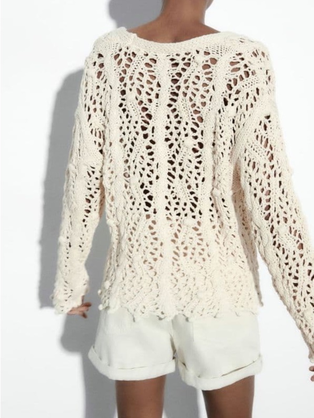 Zara Crochet Chunky Knit Cardigan - Picture 12 of 13